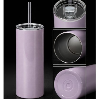 Tumbler 20oz Couleur Macaron - Acier Inoxydable Double Paroi - Sublimation