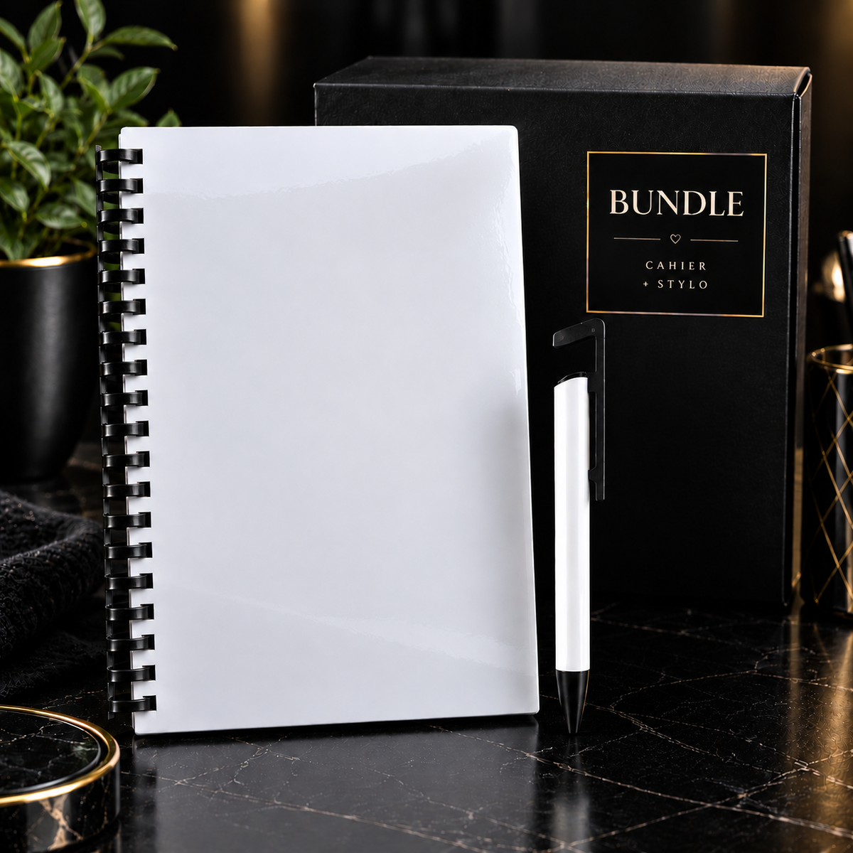 Ensemble Cahier blank A5 + Stylo à sublimation