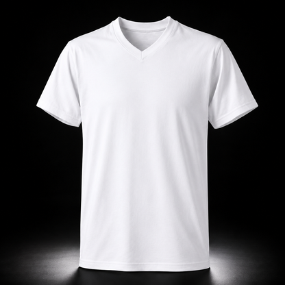 T-Shirt Col en V Unisexe 100% Polyester - Sublimation