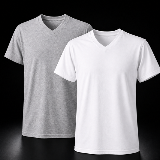 T-Shirt Col en V Unisexe 100% Polyester - Sublimation