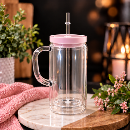 Snowglobe Can Plastique Double Paroi avec Poignée — UV-DTF