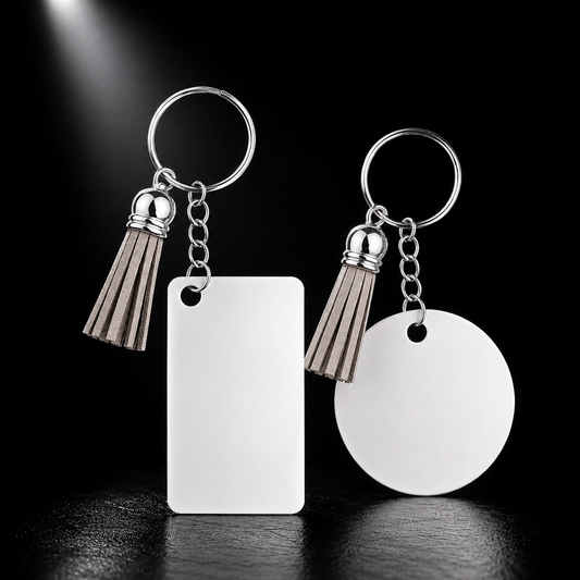 Porte-clé en aluminium pour sublimation — Rond et Rectangle
