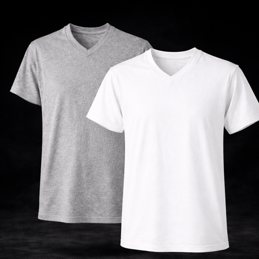 T-Shirt Col en V Unisexe 100% Polyester - Sublimation