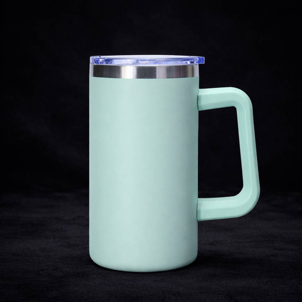 Tasse isotherme 20oz style Beer Buck – Sublimation, poignée dévissable