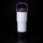 Tumbler 20oz Couvercle Flip pour Sublimation — Blanc Lustré