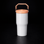 Tumbler 20oz Couvercle Flip pour Sublimation — Blanc Lustré