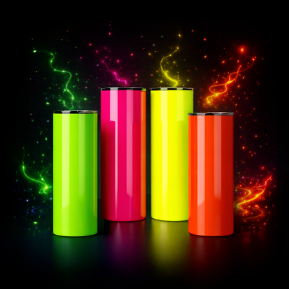 Tumbler 20oz Néon Sublimation - Couleurs Vives