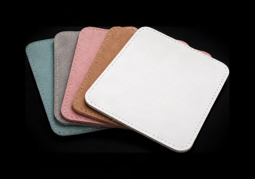 Sous-verre de cuir PU pour sublimation