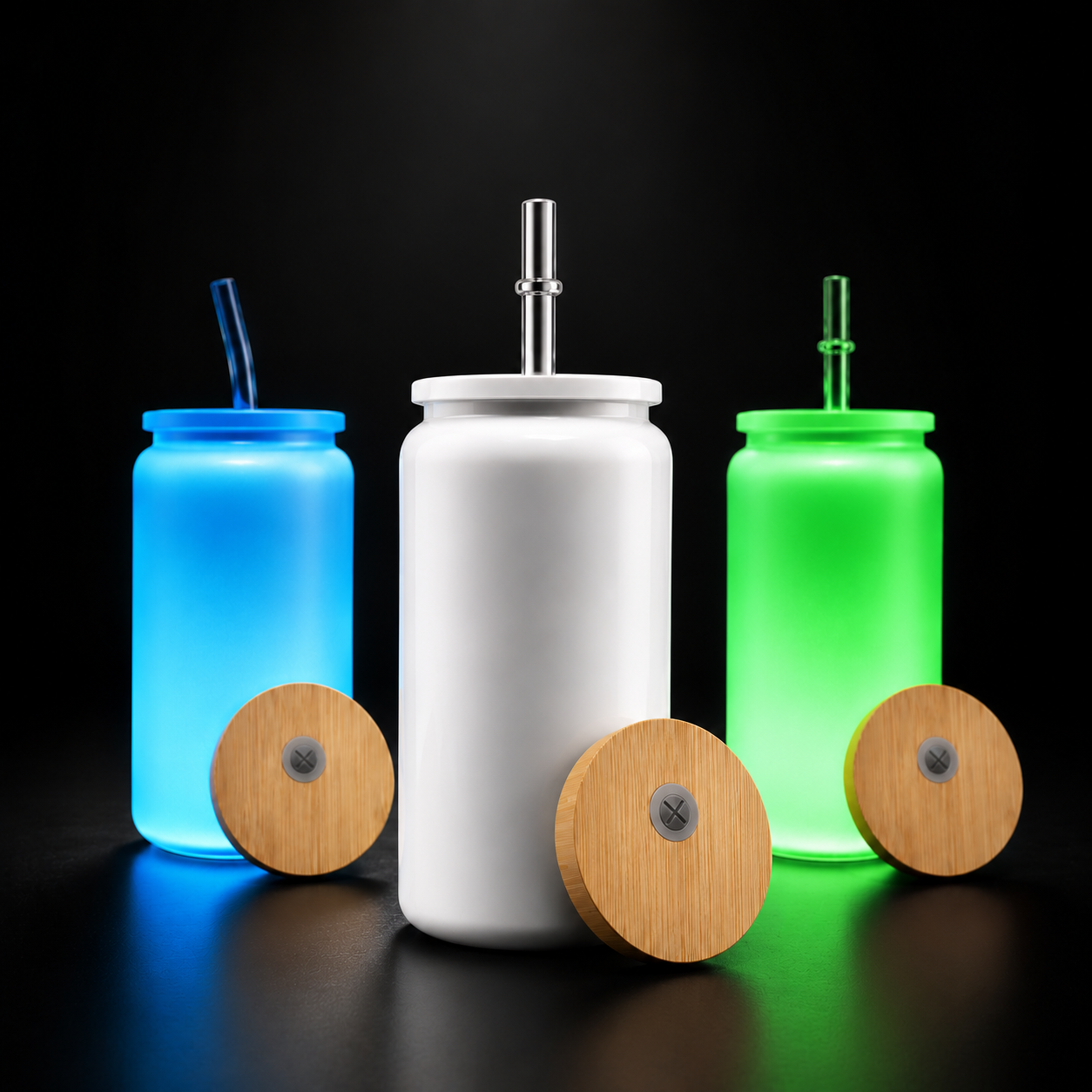 Can 16oz Isotherme Glow in the Dark - 2 Couvercles - Sublimation & UV