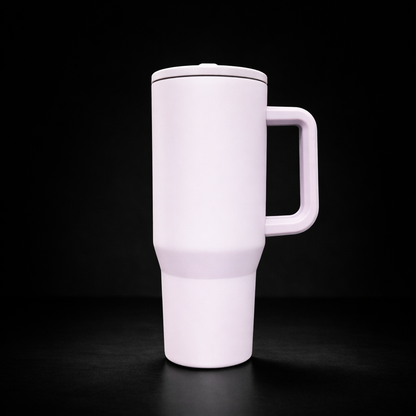 Tasse isotherme 40oz – Sublimation, finition mate, couvercle avec paille flip