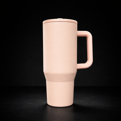 Tasse isotherme 40oz – Sublimation, finition mate, couvercle avec paille flip
