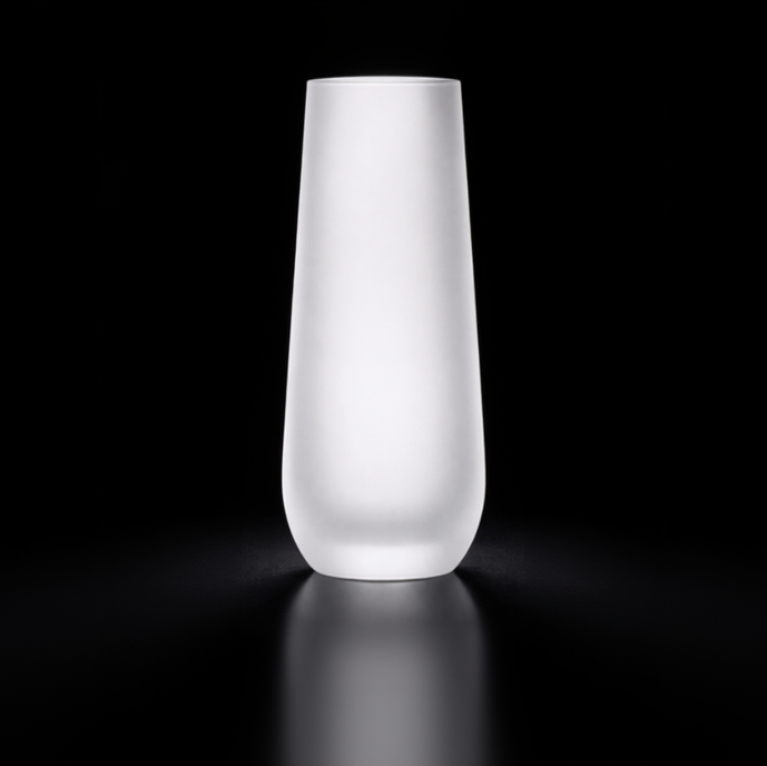 Verre à Champagne Sans Pied en Verre Givré 300ml — Sublimation