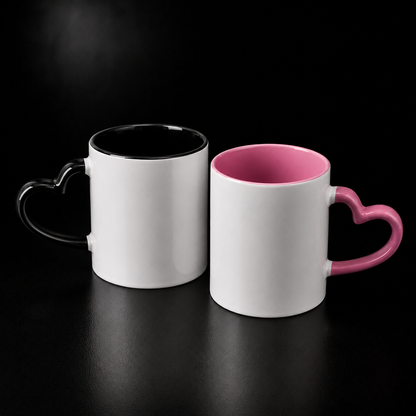 Tasse 11oz à anse coeur