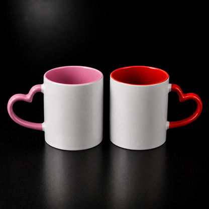 Tasse 11oz à anse coeur