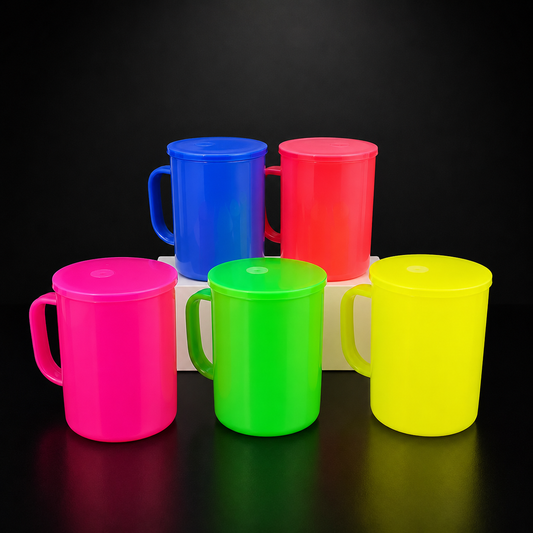 Tasse en verre néon 17oz avec couvercle pour sublimation