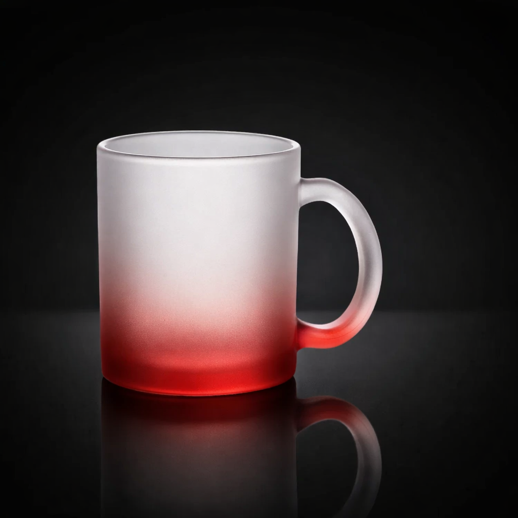 Tasse en verre givré ombré 11 oz