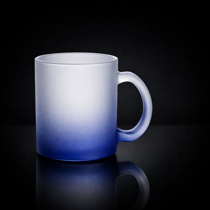 Tasse en verre givré ombré 11 oz