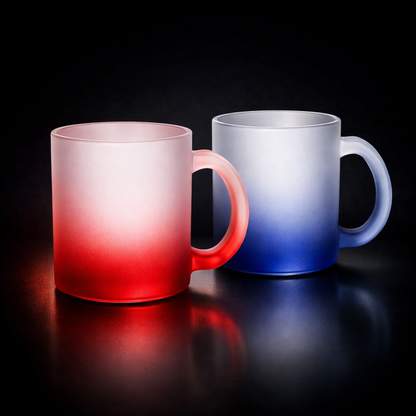 Tasse en verre givré ombré 11 oz