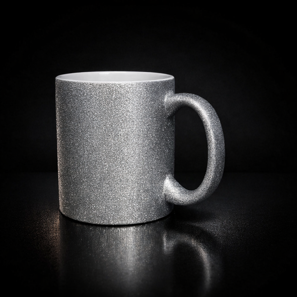 Mug céramique paillettes argentées 325 ml