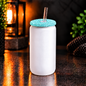 Glass can 16 oz givré avec couvercle diamant – Sublimation