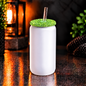 Glass can 16 oz givré avec couvercle diamant – Sublimation