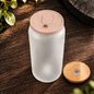 Glass can 20 oz givré avec deux couvercles – Sublimation