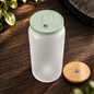 Glass can 16 oz givré avec deux couvercles – Sublimation