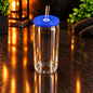 Glass can 16 oz en verre clair avec couvercle diamant – Sublimation