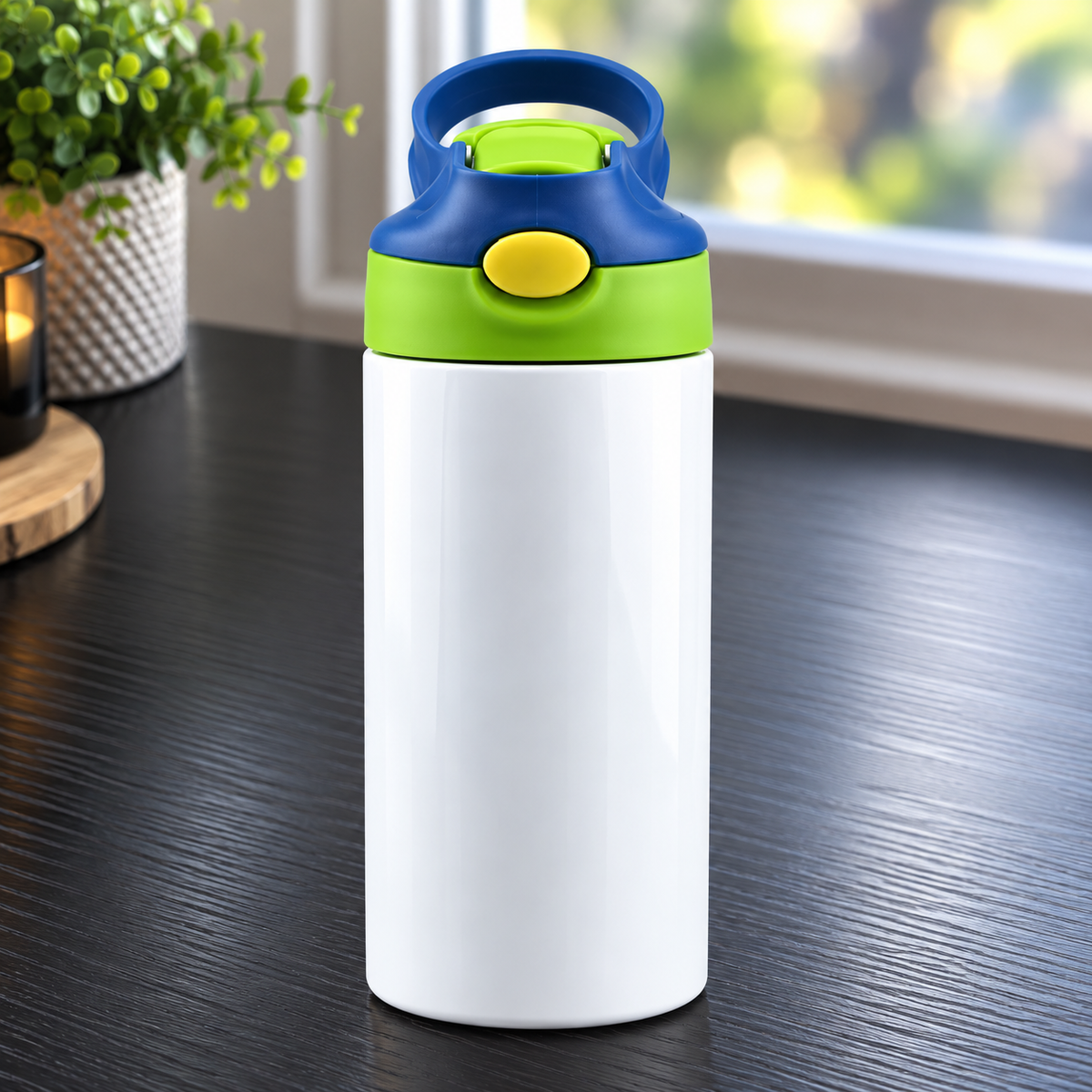 Gourde 12 oz lustrée avec couvercle deux tons – Sublimation