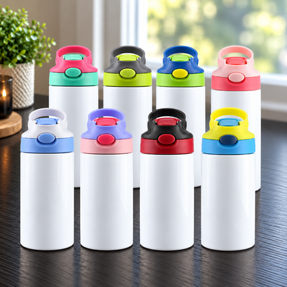 Gourde 12 oz lustrée avec couvercle deux tons – Sublimation