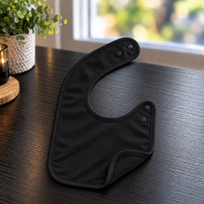 Bavoir pour bébé à boutons-pression – doux et absorbant, 100 % polyester