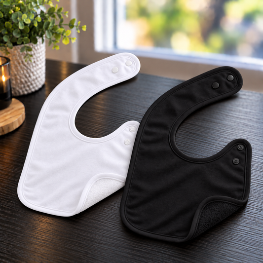 Bavoir pour bébé à boutons-pression – doux et absorbant, 100 % polyester