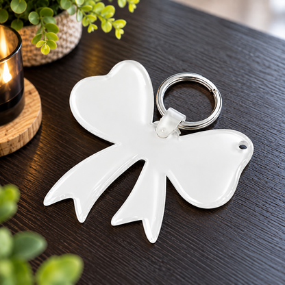 Porte-clés en acrylique pour sublimation – nœud ou fleur