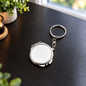 Porte-clés miroir rond vierge pour sublimation