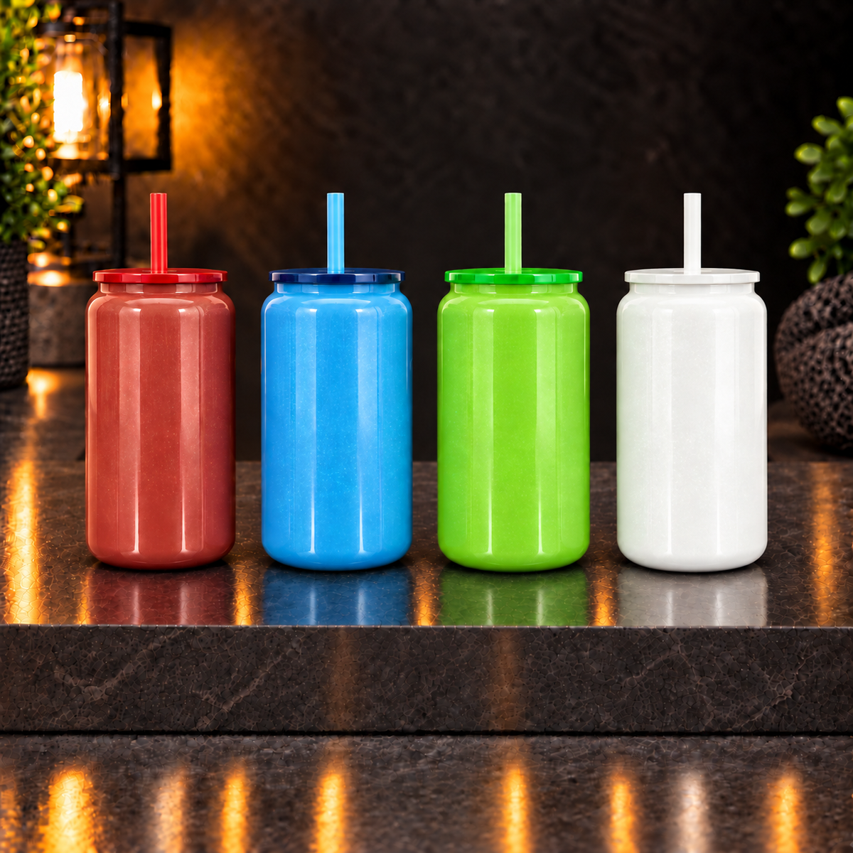 Can Isotherme 16 oz – Couleurs de Noël – Sublimation & UV