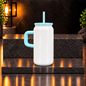 Can 16 oz Isotherme Blanc avec Poignée et Couvercle Colorés – Sublimation & UV