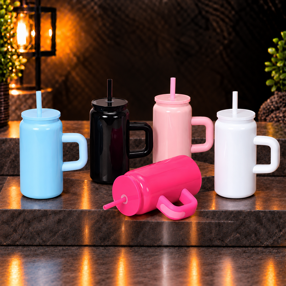 Can 16 oz Isotherme avec poignée – Fini lustré – Sublimation & UV