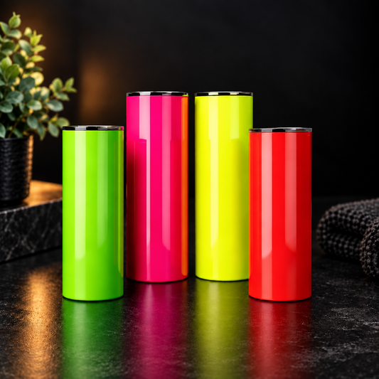 Tumbler 20oz Néon Sublimation - Couleurs Vives