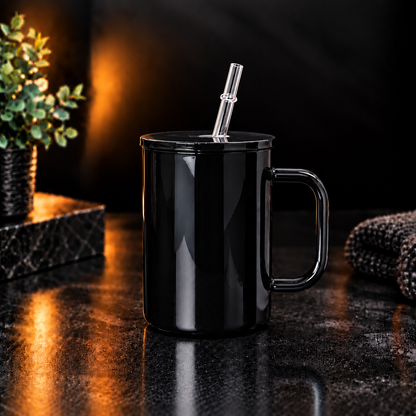 Tasse en Verre Opaque Coloré 17oz avec Couvercle Acrylique - Sublimation