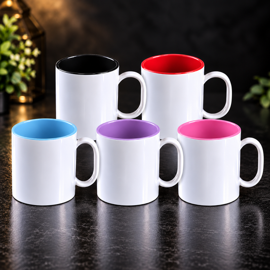Tasse en Plastique Sublimation 11oz - intérieur coloré