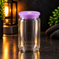 Can 16oz Acrylique Transparent avec Couvercle Coloré - UV