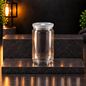 Can 16oz Acrylique Transparent avec Couvercle Coloré - UV