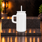 Can 16 oz Isotherme Blanc avec Poignée et Couvercle Colorés – Sublimation & UV