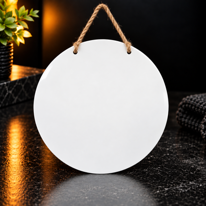 Accroche-porte décoratif rond 8 po en MDF pour sublimation