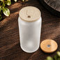 Glass can 20 oz givré avec deux couvercles – Sublimation