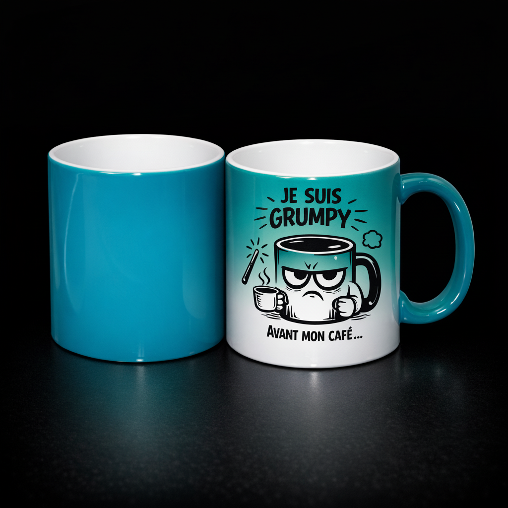Tasse magique sublimable 330 ml – Révèle votre design