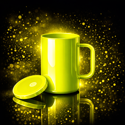 Tasse en verre néon 17oz avec couvercle pour sublimation