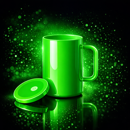 Tasse en verre néon 17oz avec couvercle pour sublimation