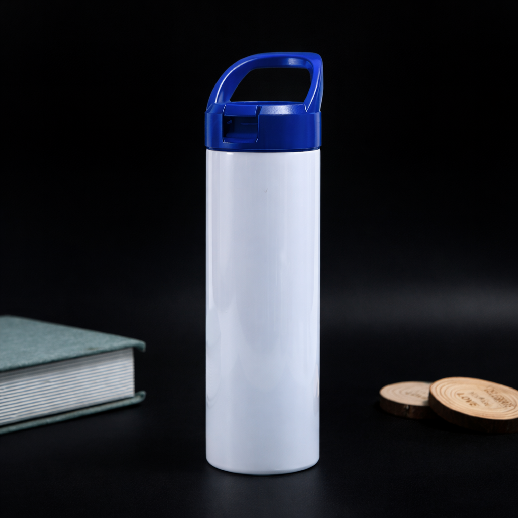 Tumbler 20oz Couvercle Flip à Anse pour Sublimation — Fini Lustré