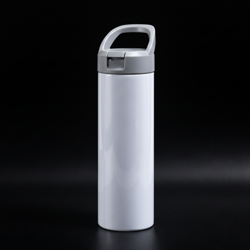 Tumbler 20oz Couvercle Flip à Anse pour Sublimation — Fini Lustré